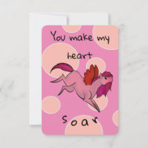 Kaarten voor Cute Pink Pegasus Valentijnsdag