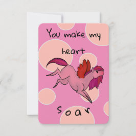 Kaarten voor Cute Pink Pegasus Valentijnsdag