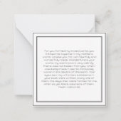 Kaarten voor dagelijkse bevalling notitiekaartje (Achterkant)