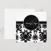 Kaarten voor Damask Wedding Monogram (Voorkant / Achterkant)