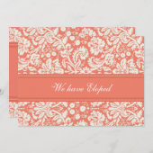 Kaarten voor de aankondiging van Coral Damask-opbe (Voorkant / Achterkant)