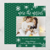 Kaarten voor de aankondiging van de kerstzwangersc (Voorkant / Achterkant)