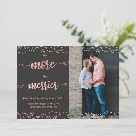 Kaarten voor de aankondiging van de kerstzwangersc (Staand voorkant)