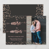 Kaarten voor de aankondiging van de kerstzwangersc (Voorkant / Achterkant)