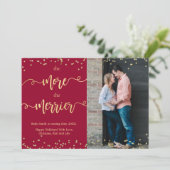 Kaarten voor de aankondiging van de kerstzwangersc (Staand voorkant)