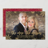 Kaarten voor de aankondiging van de kerstzwangersc (Voorkant / Achterkant)