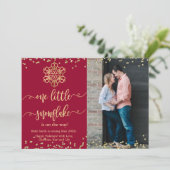 Kaarten voor de aankondiging van de kerstzwangersc (Staand voorkant)