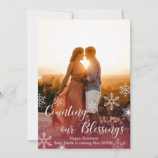 Kaarten voor de aankondiging van de kerstzwangersc (Voorkant)