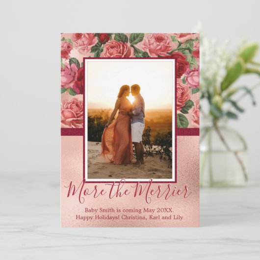 Kaarten voor de aankondiging van de kerstzwangersc (Staand voorkant)