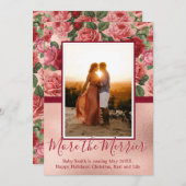 Kaarten voor de aankondiging van de kerstzwangersc (Voorkant / Achterkant)