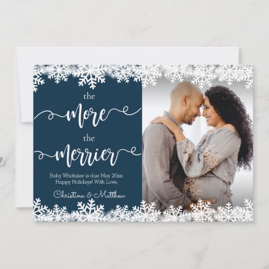 Kaarten voor de aankondiging van de kerstzwangersc (Voorkant)