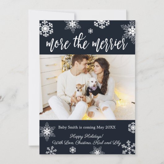 Kaarten voor de aankondiging van de kerstzwangersc (Voorkant)