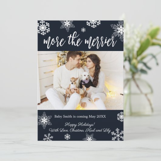 Kaarten voor de aankondiging van de kerstzwangersc (Staand voorkant)