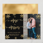 Kaarten voor de aankondiging van de kerstzwangersc (Voorkant / Achterkant)