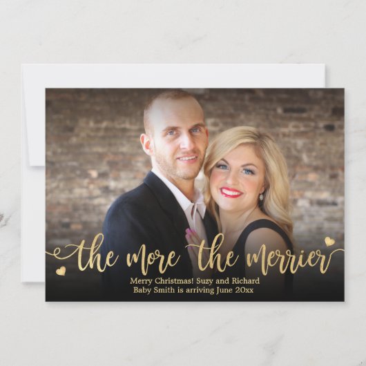 Kaarten voor de aankondiging van de kerstzwangersc (Voorkant)