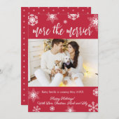 Kaarten voor de aankondiging van de kerstzwangersc (Voorkant / Achterkant)