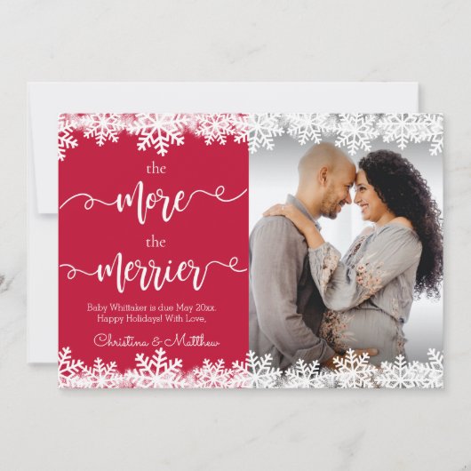 Kaarten voor de aankondiging van de kerstzwangersc (Voorkant)