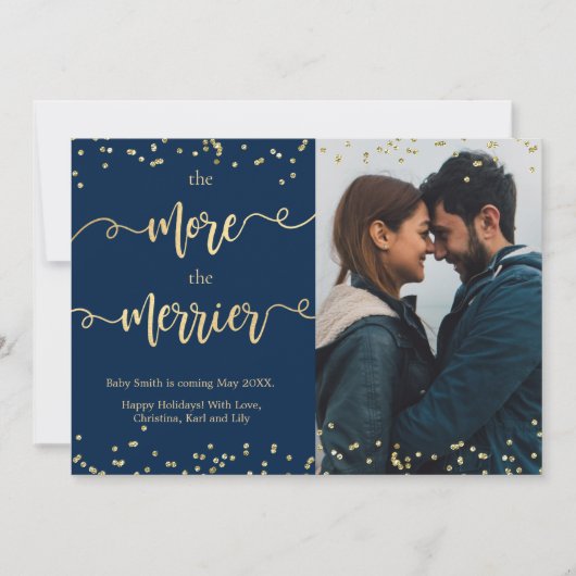 Kaarten voor de aankondiging van de kerstzwangersc (Voorkant)