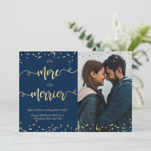 Kaarten voor de aankondiging van de kerstzwangersc (Staand voorkant)