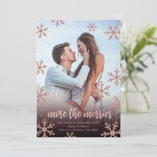 Kaarten voor de aankondiging van de kerstzwangersc (Staand voorkant)