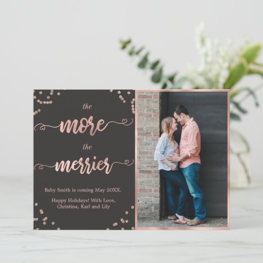 Kaarten voor de aankondiging van de kerstzwangersc (Staand voorkant)