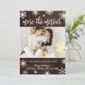 Kaarten voor de aankondiging van de kerstzwangersc (Staand voorkant)