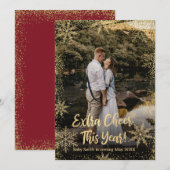 Kaarten voor de aankondiging van de kerstzwangersc (Voorkant / Achterkant)