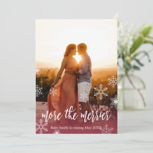 Kaarten voor de aankondiging van de kerstzwangersc (Staand voorkant)