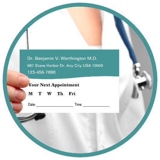 Kaarten voor de aanstelling van medische Kantoor Afsprakenkaartje