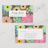 Kaarten voor de aanwijzing van Floral-schilderende Afsprakenkaartje (Voorkant / Achterkant)