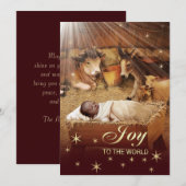 Kaarten voor de Baby Jezus Kerstmis (Voorkant / Achterkant)