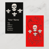 KAARTEN VOOR DE BEHANDELING VAN ANTIEK PIRATEN VISITEKAARTJE (Voorkant / Achterkant)