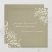 Kaarten voor de bekendmaking van Floral  Verloving (Voorkant / Achterkant)