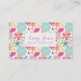 Kaarten voor de benoeming van Floral Hair Stylist Afsprakenkaartje