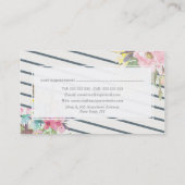 Kaarten voor de benoeming van Floral & Stripes Hai Afsprakenkaartje (Achterkant)