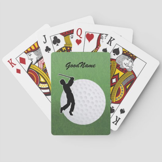 Kaarten voor de Golfer, personaliseren met naam (Achterkant)