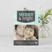 Kaarten voor de kerstfoto's van Merry en Bright Ch (Staand voorkant)