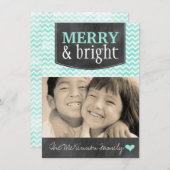 Kaarten voor de kerstfoto's van Merry en Bright Ch (Voorkant / Achterkant)