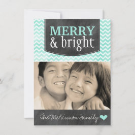 Kaarten voor de kerstfoto's van Merry en Bright Ch