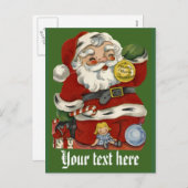   Kaarten voor de kerstman Feestdagenkaart (Voorkant / Achterkant)