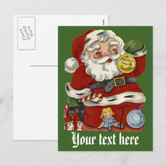   Kaarten voor de kerstman Feestdagenkaart (Voorkant / Achterkant)