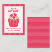 Kaarten voor de klaslokalen van Valentijnse hartko Notitiekaartje (Voorkant / Achterkant)