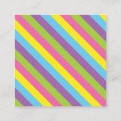 Kaarten voor de kleurrijke Happy Birthday Cake Cad Notitiekaartje (Achterkant)