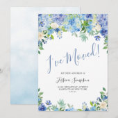 Kaarten voor de mededeling van blauwe brandkranen  (Voorkant / Achterkant)