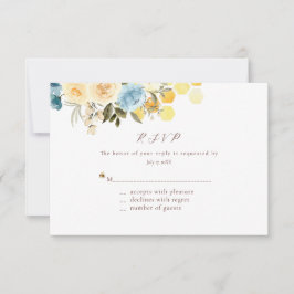 Kaarten voor de respons op honingbijen en Floral RSVP Kaartje