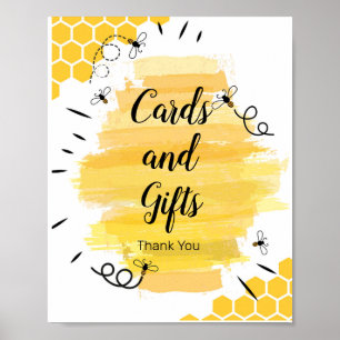 Kaarten voor de Waterverf van bijen en cadeautjes Poster