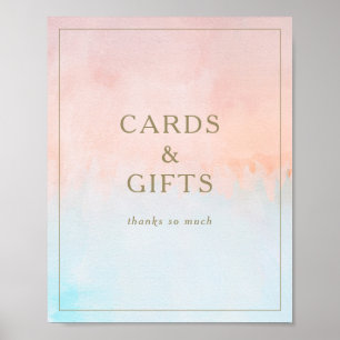 Kaarten voor de Waterverf van de zomerzonsondergan Poster