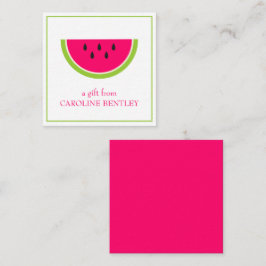 Kaarten voor de zoete watermeloenen met cadeautjes notitiekaartje