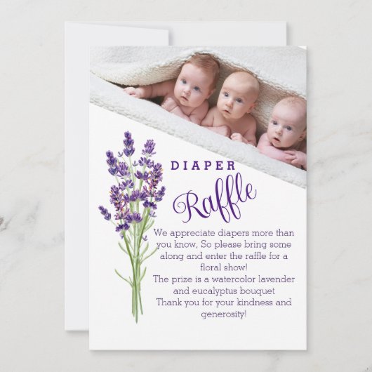 Kaarten voor diapere Raffle Game (Voorkant)