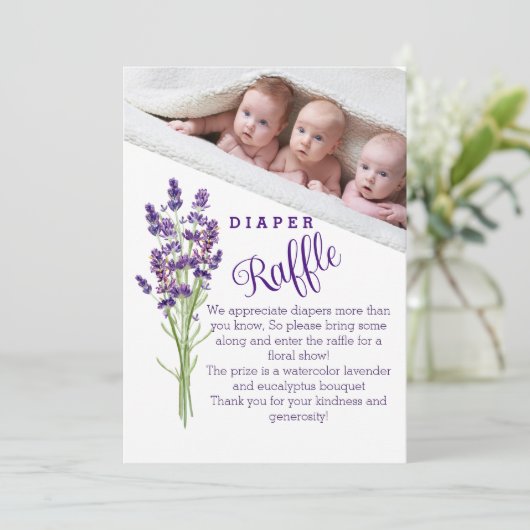 Kaarten voor diapere Raffle Game (Staand voorkant)